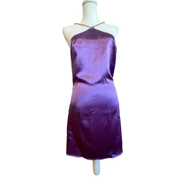 PRETTY GARBAGE Dresses & Skirts - PRETTY GARBAGE NWT HALTER DRESS ADJUSTABLE CHAIN STRAP LAVENDER WOMEN SIZE SMALL